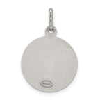 Sterling Silver Engravable Saint Michael Pendant with Antiqued Finish