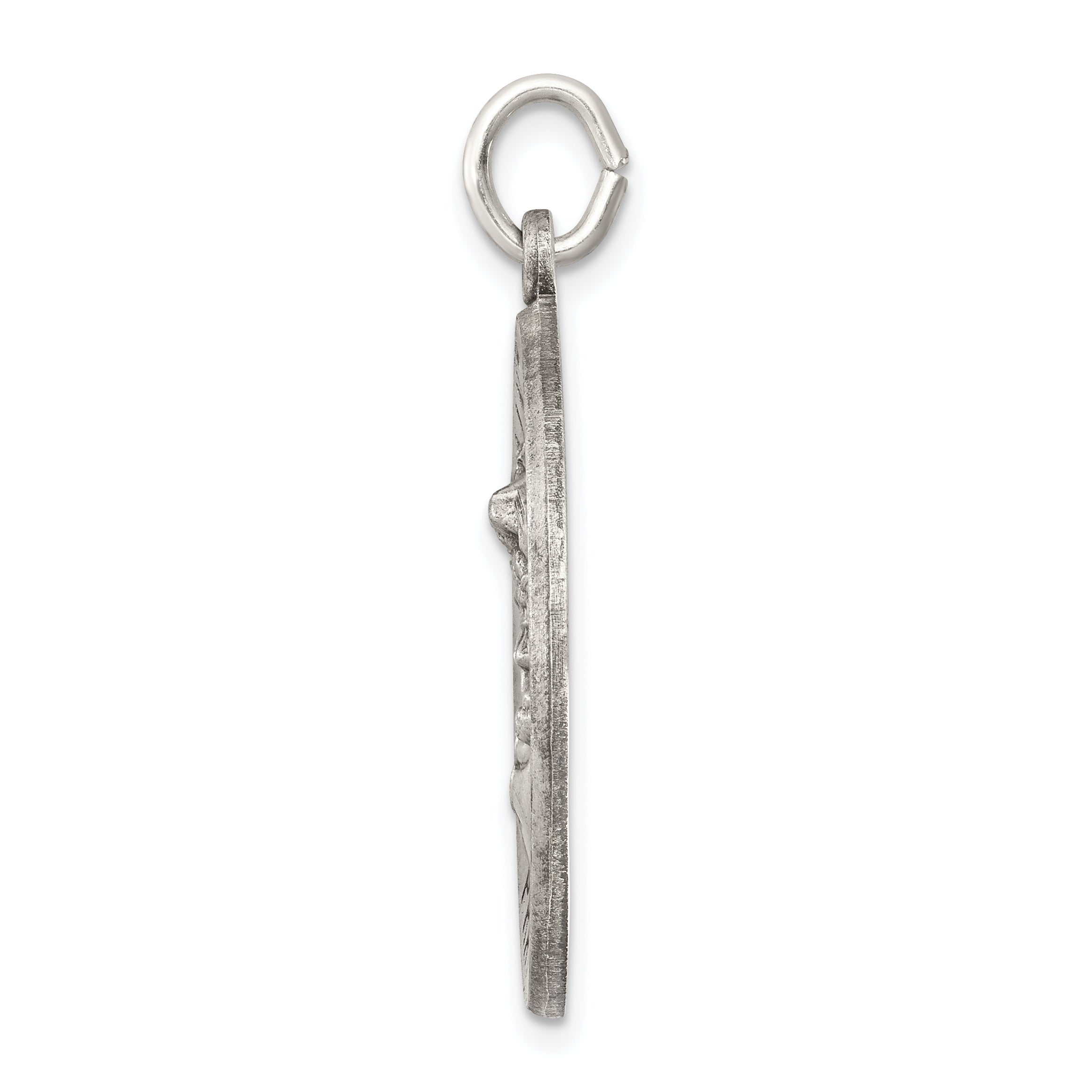 Sterling Silver Antiqued Saint Michael Medal Secondary image