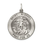 Sterling Silver Antiqued Saint Michael Medal