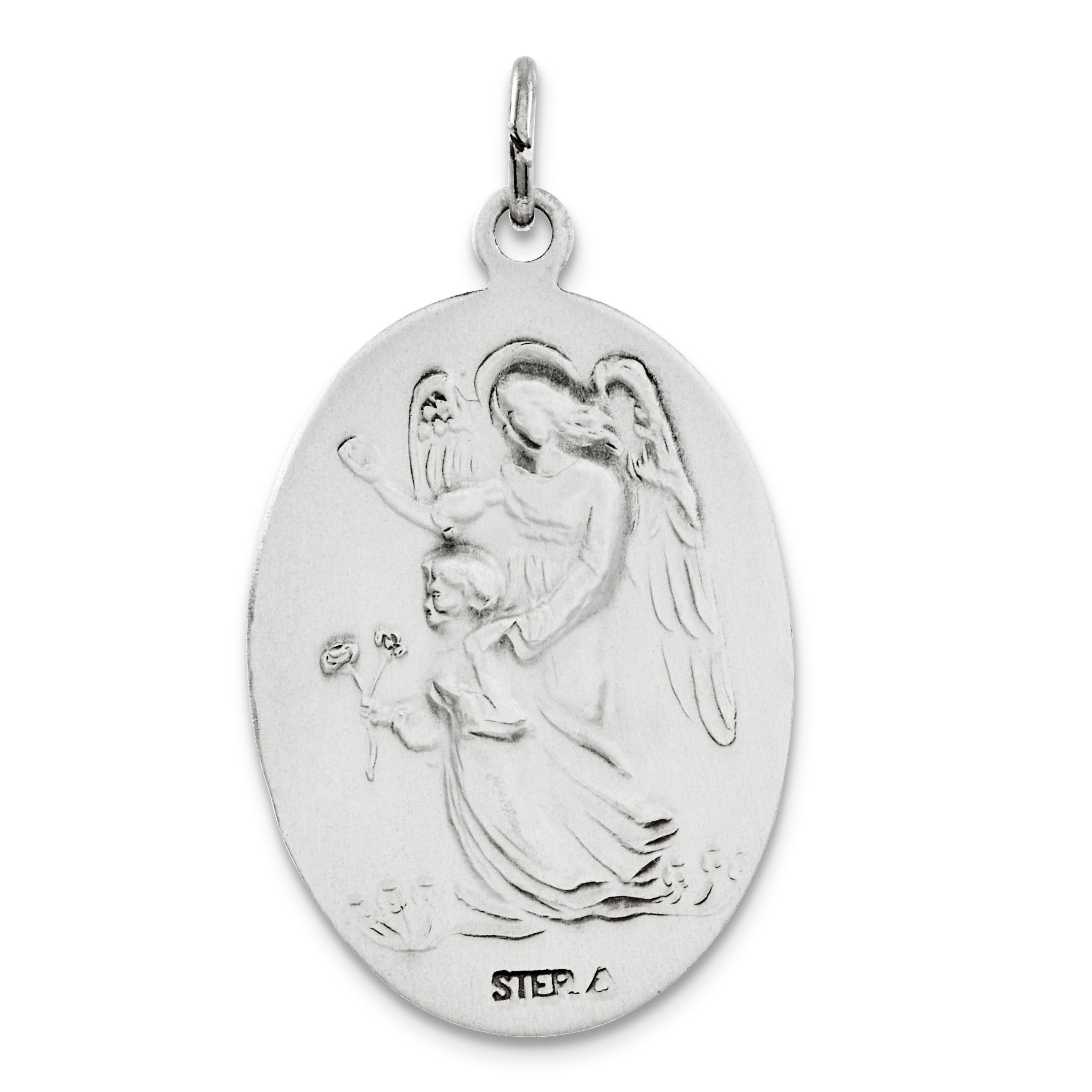 Antiqued 925 Sterling Silver Reversible St. Michael Pendant Secondary image