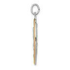 Sterling Silver Reversible St. Michael Pendant with Vermeil Accent