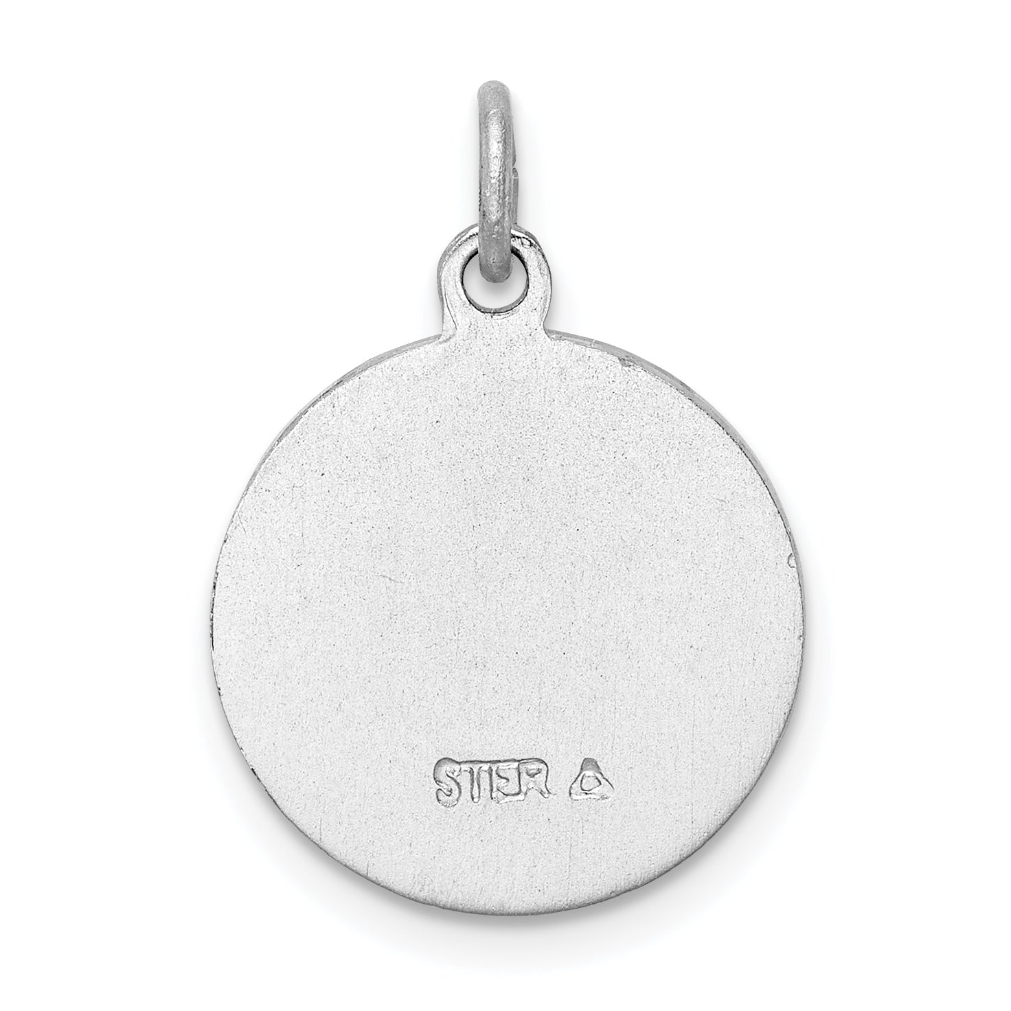Sterling Silver Rhodium-Plated Guardian Angel Pendant Polished Finish