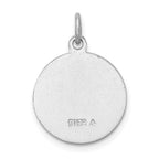 Sterling Silver Rhodium-Plated Guardian Angel Pendant Polished Finish