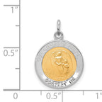 Sterling Silver Rhodium-Plated Guardian Angel Pendant Polished Finish