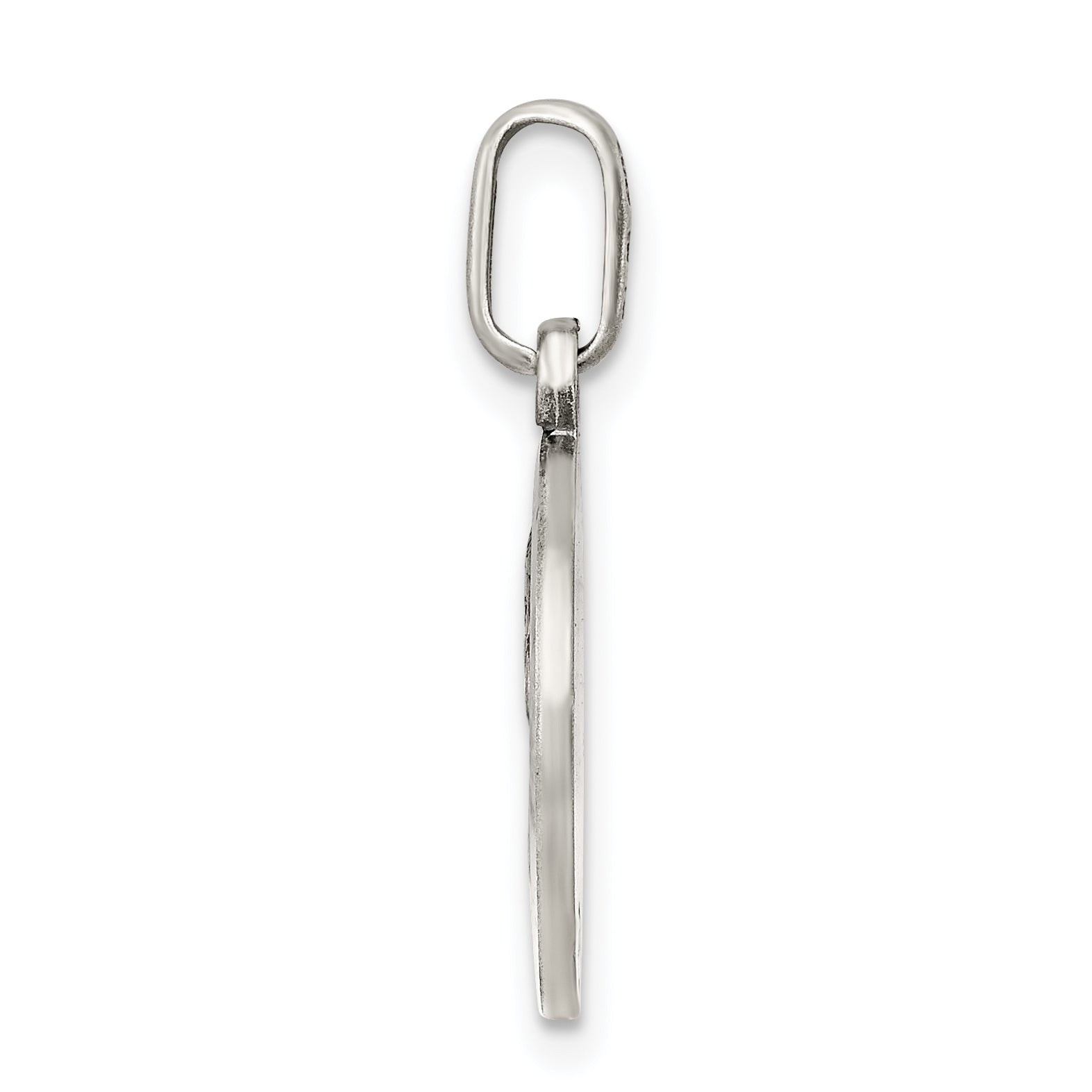 Sterling Silver 925 Raphael Angel Charm Engravable Antiqued Finish Secondary image