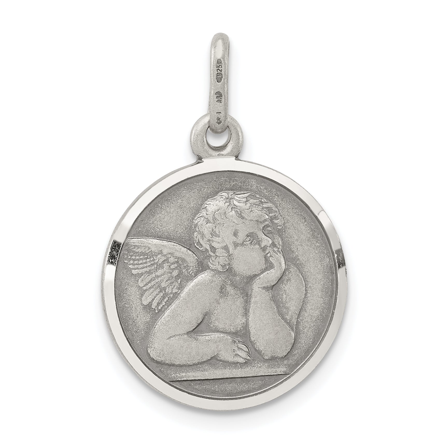 Sterling Silver Antiqued Raphael Angel Charm Main image