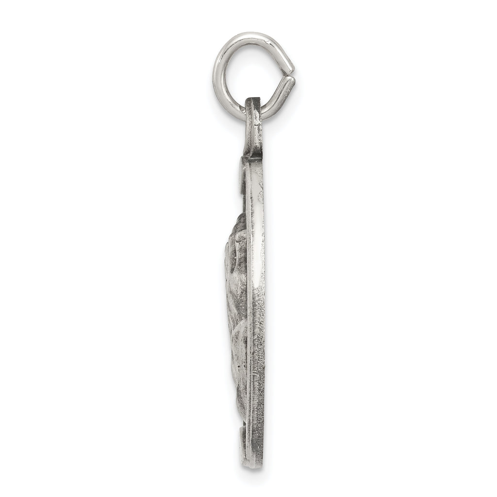 Sophia Jewelers Sterling Silver 925 Praying Hands Antique Solid Pendant