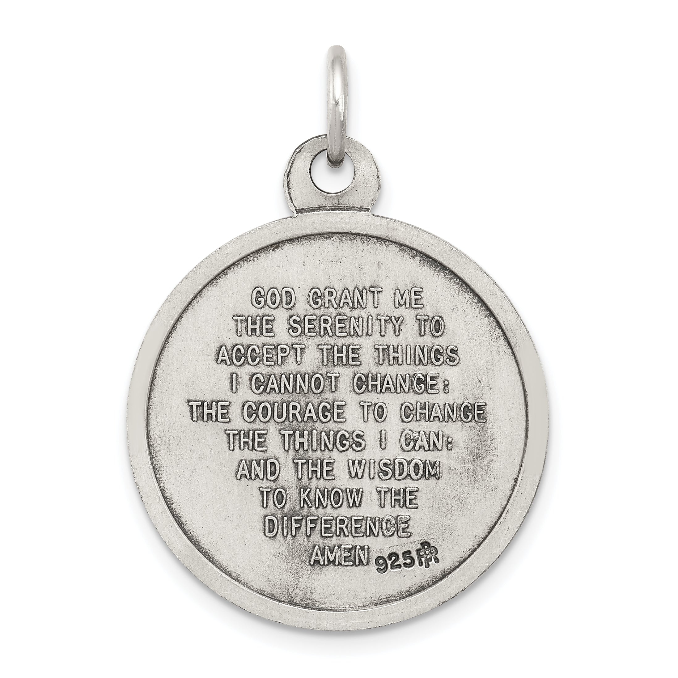 Sophia Jewelers Sterling Silver 925 Praying Hands Antique Solid Pendant