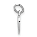 Sterling Silver 925 Cross in Heart Charm with Gold Vermeil Accent