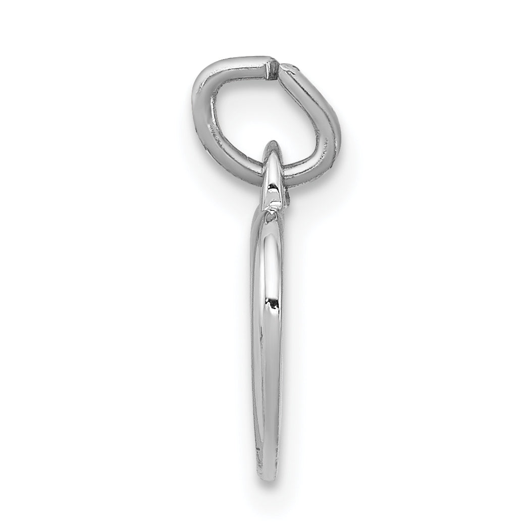 Sterling Silver 925 Cross in Heart Charm with Gold Vermeil Accent