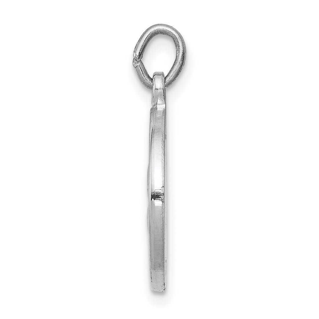 Sterling Silver Vermeil Holy Communion Pendant Polished Rhodium-Plated