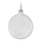 Sterling Silver Vermeil Holy Communion Pendant Polished Rhodium-Plated
