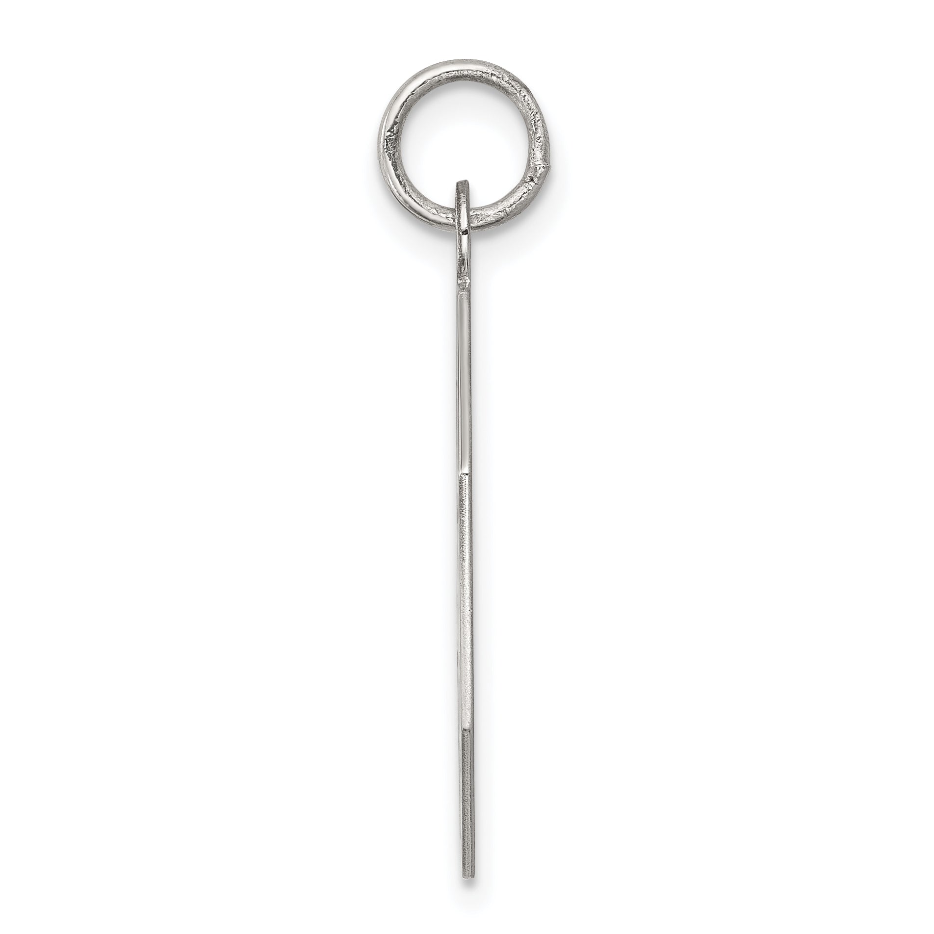 Sterling Silver 925 Polished Charm with Rhodium Plating Elegant Design