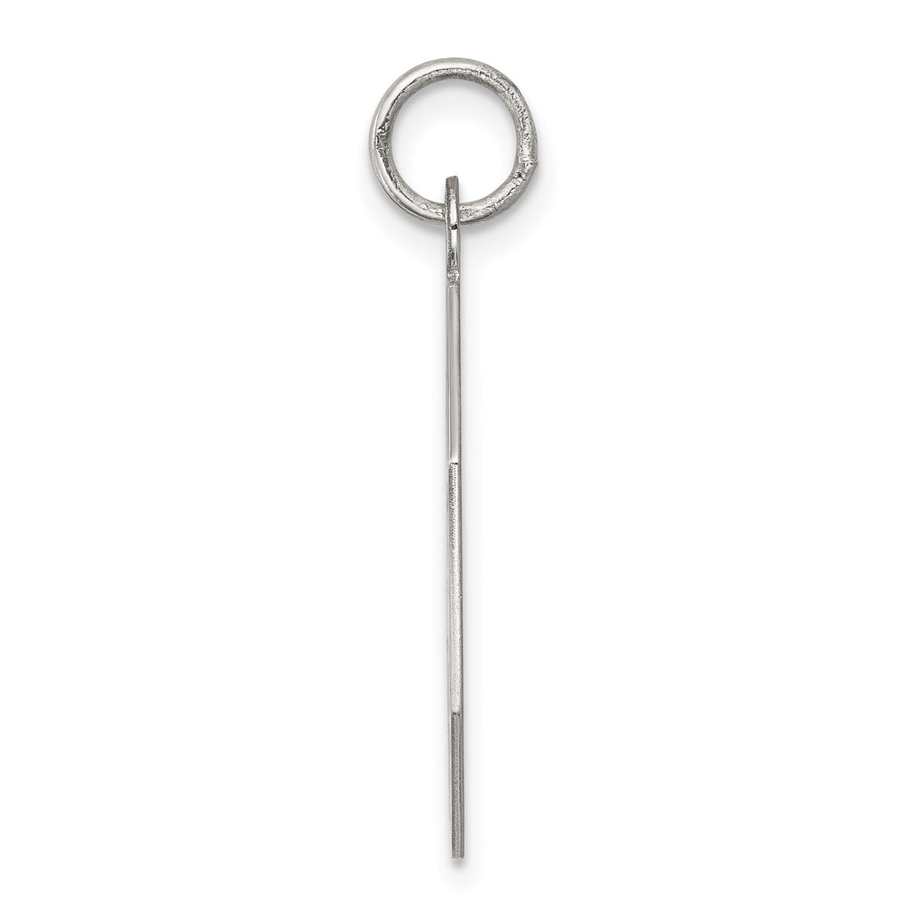 Sterling Silver 925 Polished Charm with Rhodium Plating Elegant Design