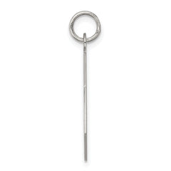 Sterling Silver 925 Polished Charm with Rhodium Plating Elegant Design