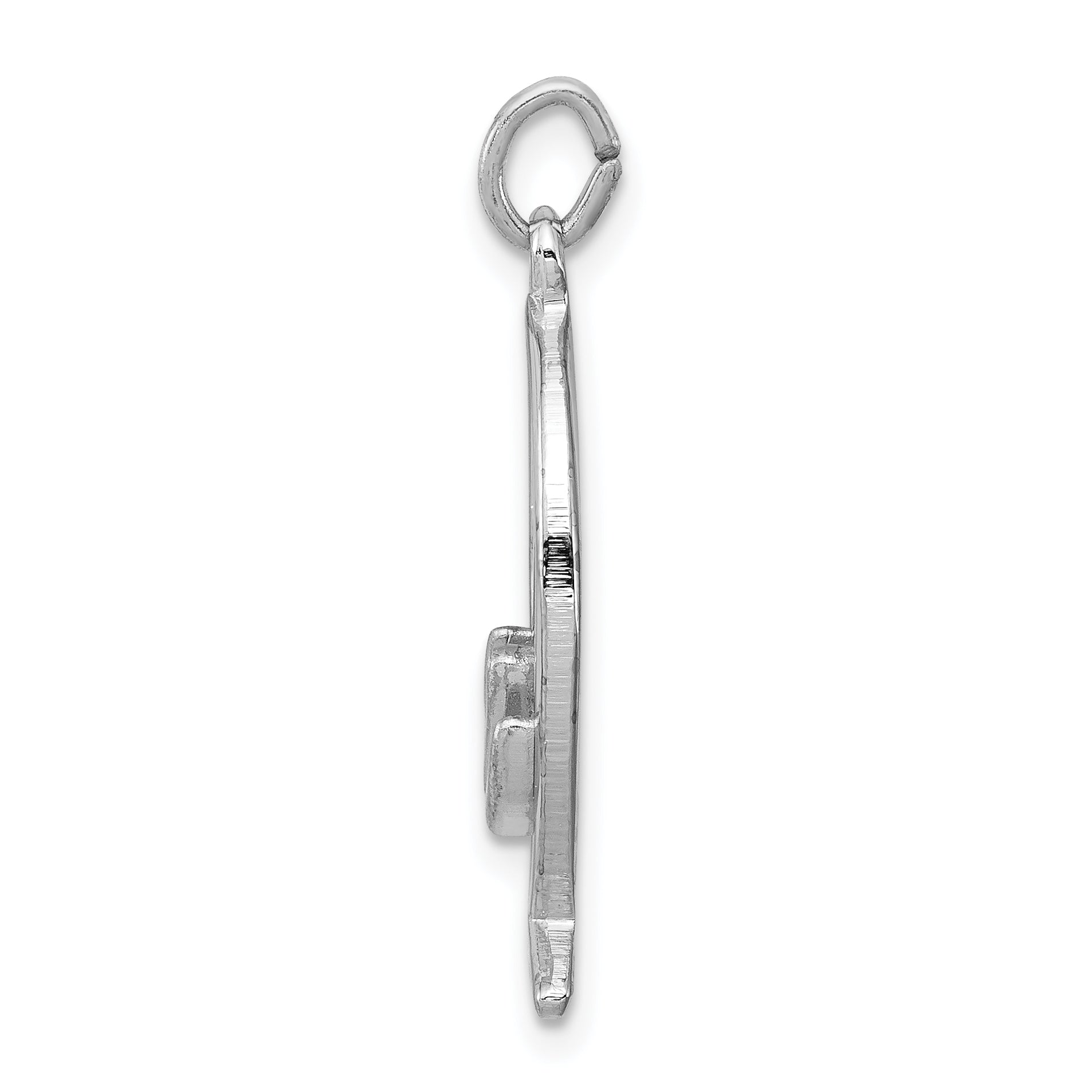 Sophia Jewelers 925 Sterling Silver Ichthus Charm Polished Rhodium-Plated Elegance Secondary image