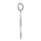 Sterling Silver 925 Star of David Charm with Rhodium Elegance