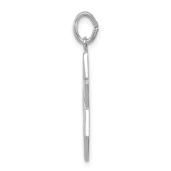 Sterling Silver 925 Star of David Charm with Rhodium Elegance