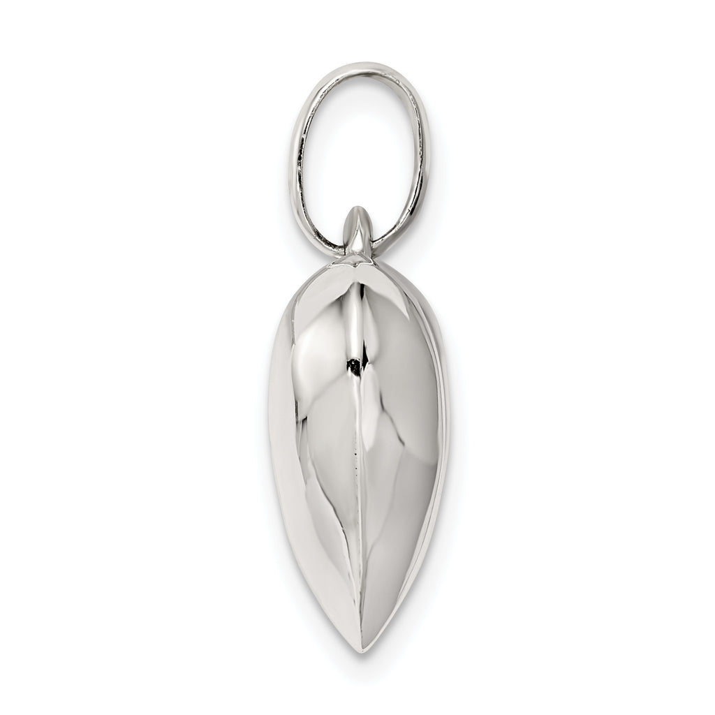 Sterling Silver 925 Polished Heart Charm with Anti-Tarnish Finish