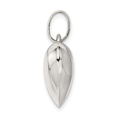 Sterling Silver 925 Polished Heart Charm with Anti-Tarnish Finish