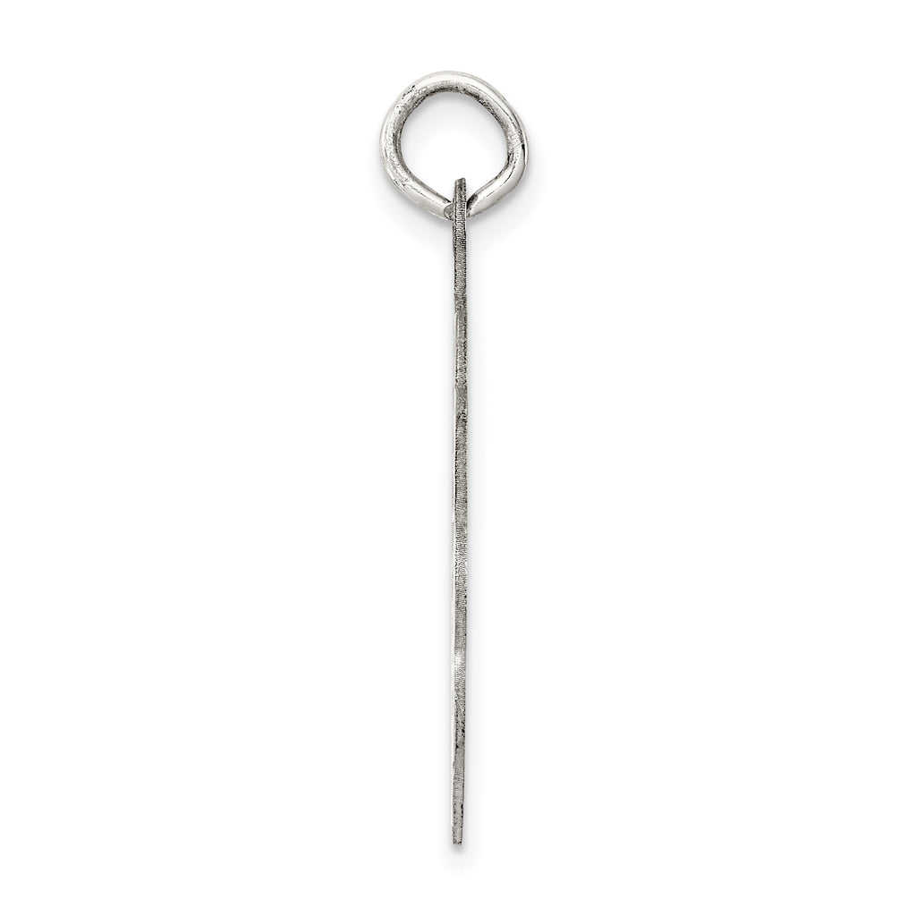 Sterling Silver 925 Polished Confirmation Charm Rhodium-Plated Elegant Design