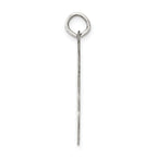 Sterling Silver 925 Polished Confirmation Charm Rhodium-Plated Elegant Design