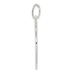925 Sterling Silver Heart Charm Pendant with Polished Finish and Engravable Design