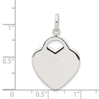 Heart Charm in Sterling Silver