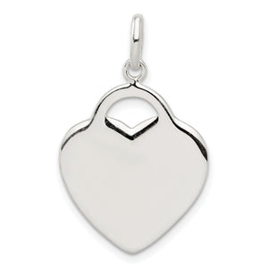 Heart Charm in Sterling Silver, 29mm - Sophia Jewelers