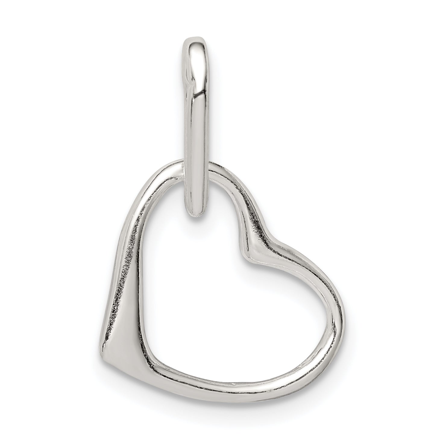 Sterling Silver 925 Double Heart Pendant with Polished Anti-Tarnish Finish Secondary image