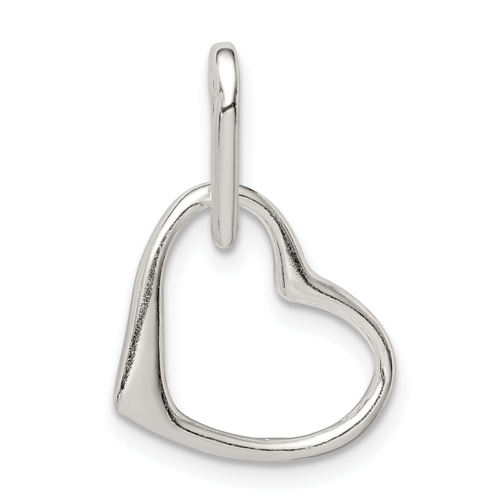 Sterling Silver 925 Double Heart Pendant with Polished Anti-Tarnish Finish