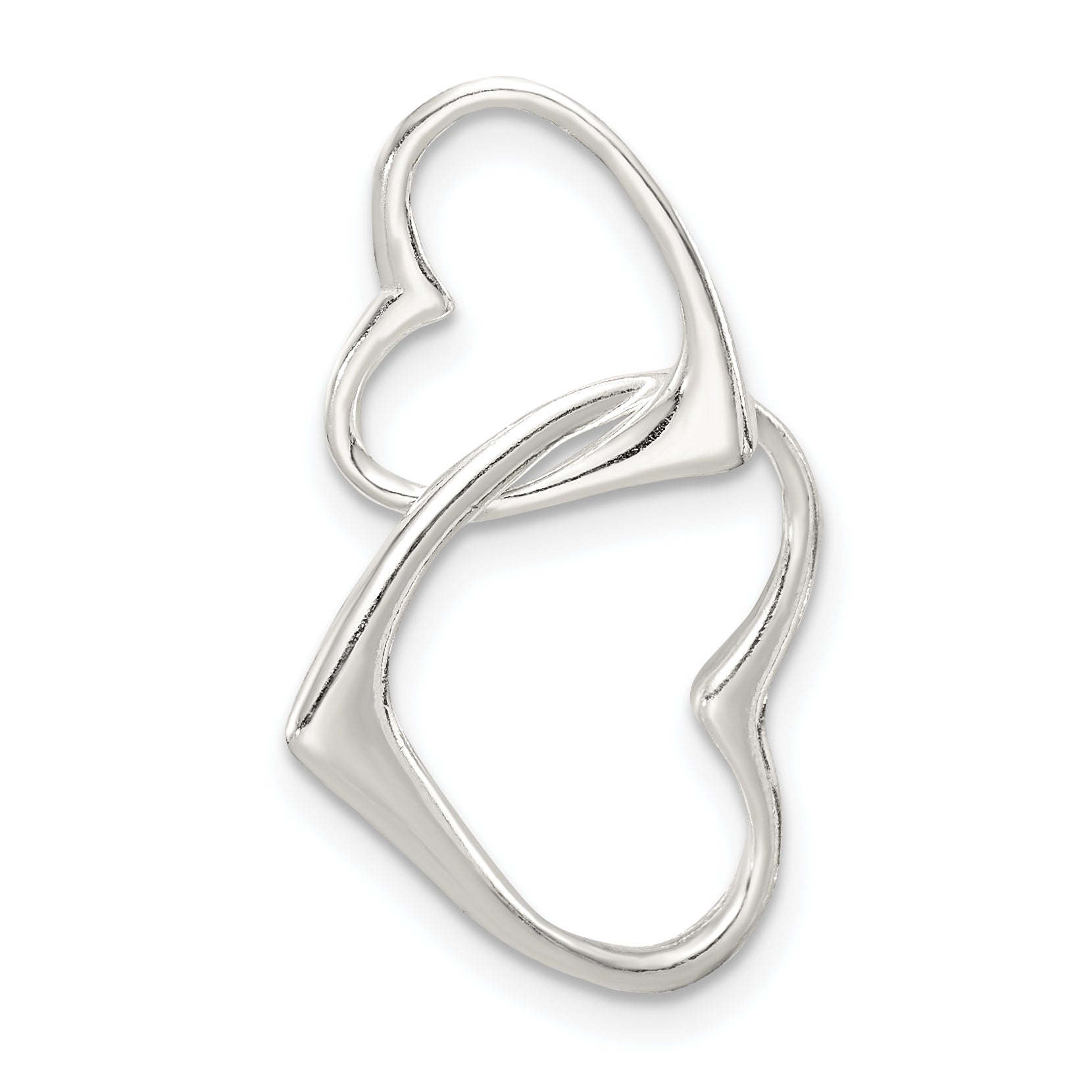 Sterling Silver Double Heart Pendant Main image