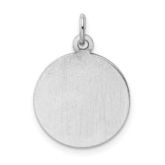Sterling Silver Holy Communion Charm with Rhodium Polish Elegant and Solid