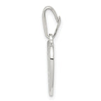 Sophia Jewelers Sterling Silver Heart Pendant with Polished Anti-Tarnish Finish