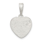 Sophia Jewelers Sterling Silver Heart Pendant with Polished Anti-Tarnish Finish