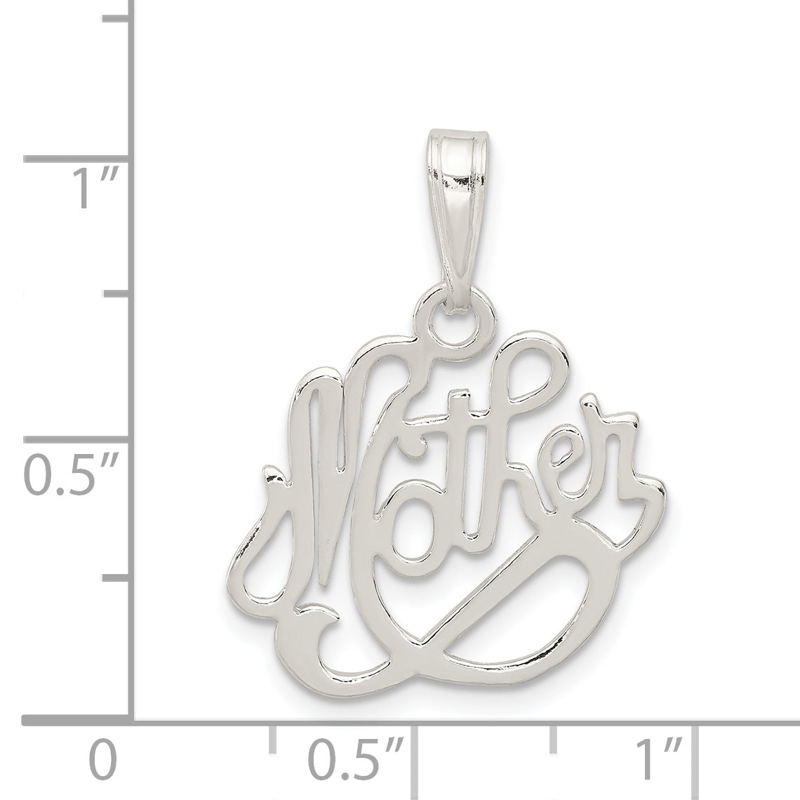 Sophia Jewelers Sterling Silver 925 Polished Mother Pendant with Anti-Tarnish Coating