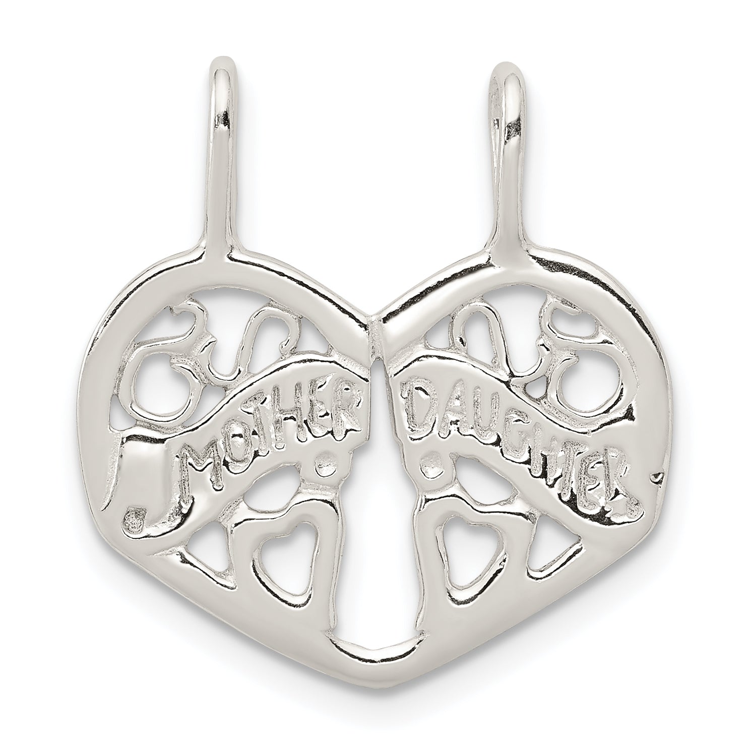 Sterling Silver Mother/Daughter Break apart Charm Main image