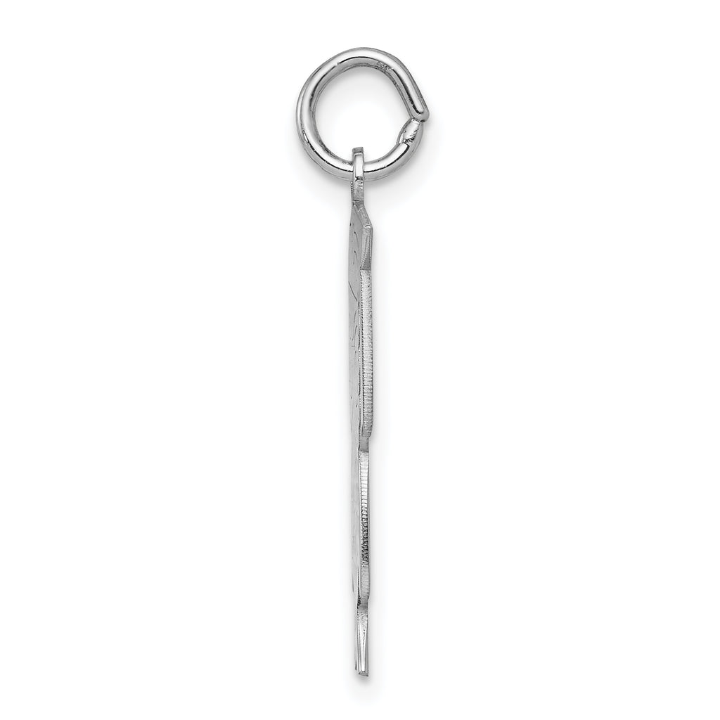 Sophia Jewelers Sterling Silver Owl Pendant with Polished Rhodium Elegance
