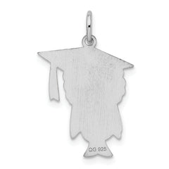 Sophia Jewelers Sterling Silver Owl Pendant with Polished Rhodium Elegance