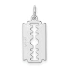 Sterling Silver 925 Polished Razor Blade Charm by Sophia Jewelers