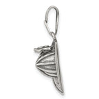 Sterling Silver 925 Men's Antiqued Fireman's Helmet Charm