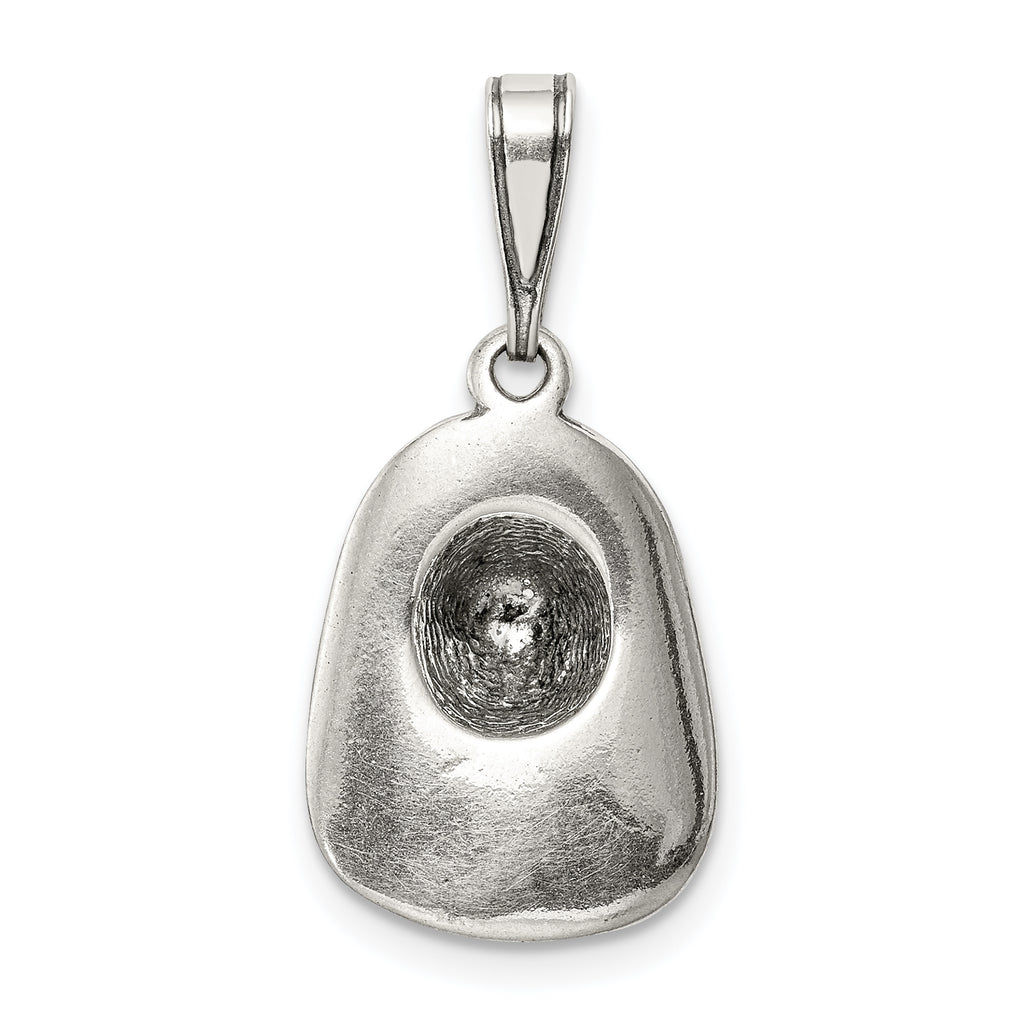 Sterling Silver 925 Men's Antiqued Fireman's Helmet Charm