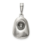 Sterling Silver 925 Men's Antiqued Fireman's Helmet Charm
