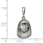 Sterling Silver 925 Men's Antiqued Fireman's Helmet Charm
