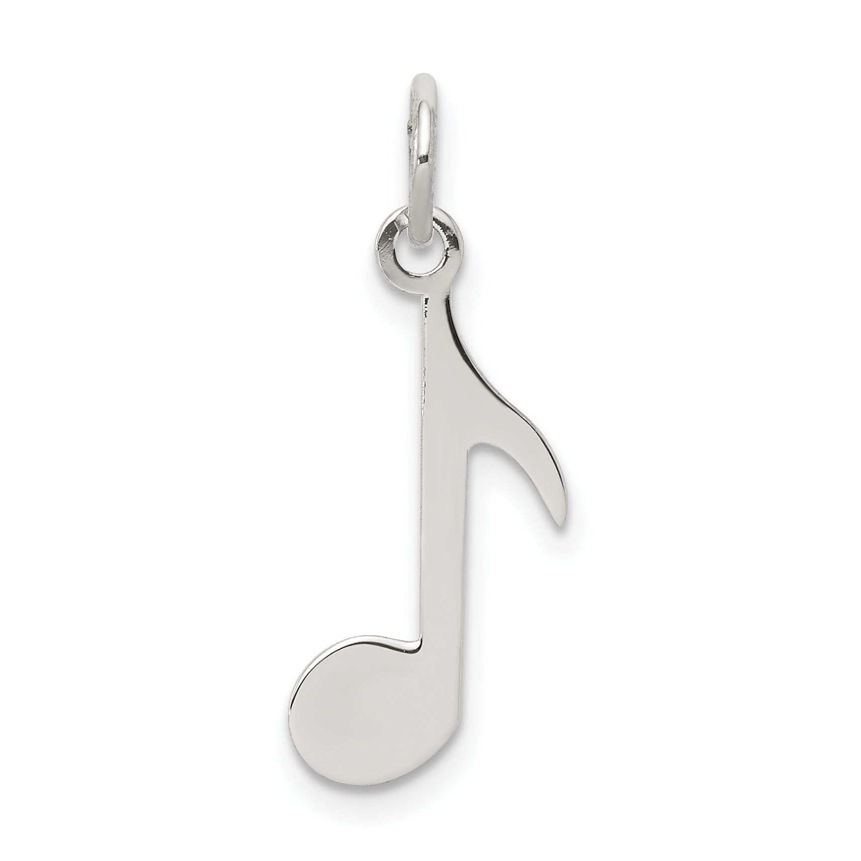 Sterling Silver Rhodium-plated Musical Note Polished Charm Main image