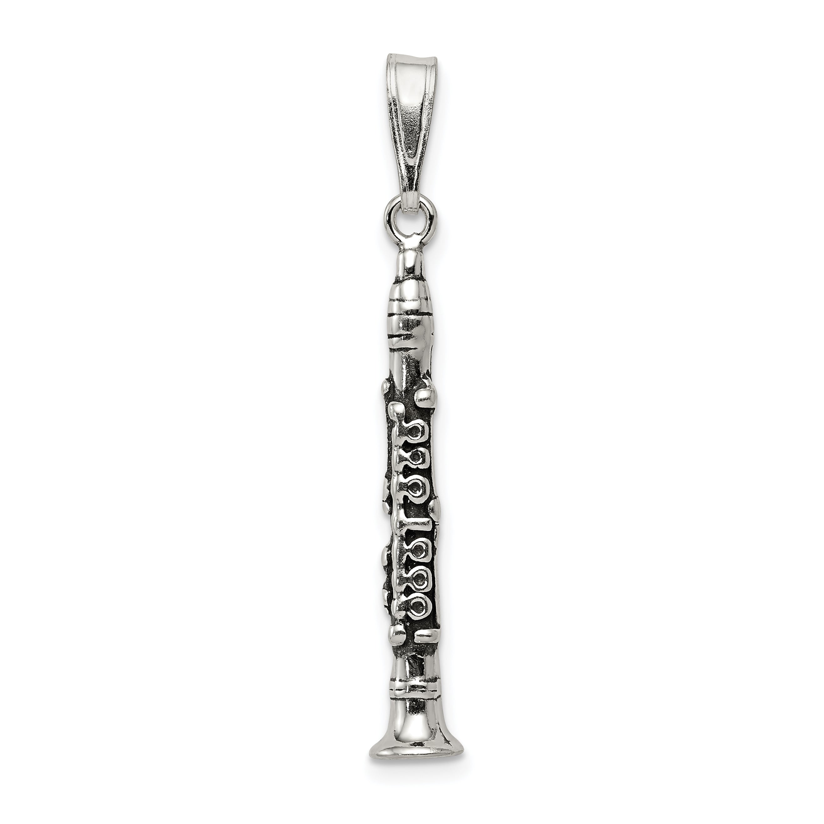 Sterling Silver Antiqued Clarinet Charm Main image