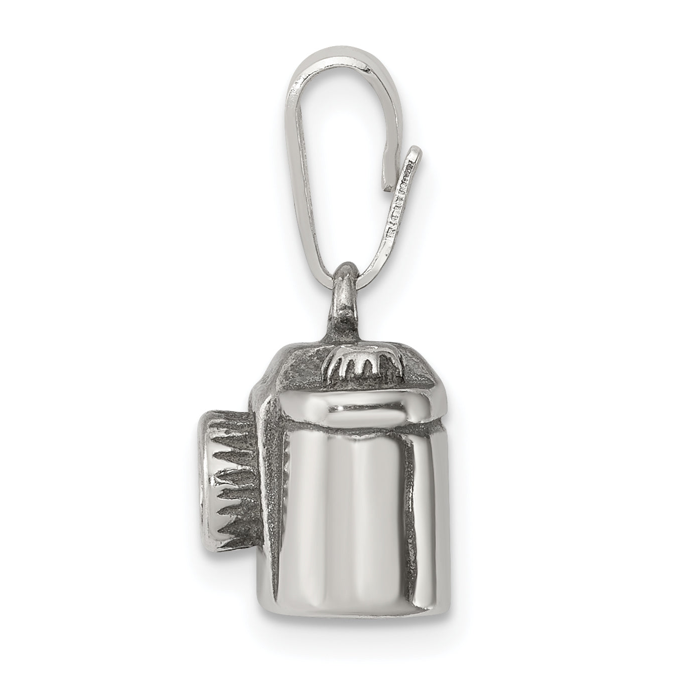 Sterling Silver 3D Antiqued Camera Charm Elegant Vintage Inspired