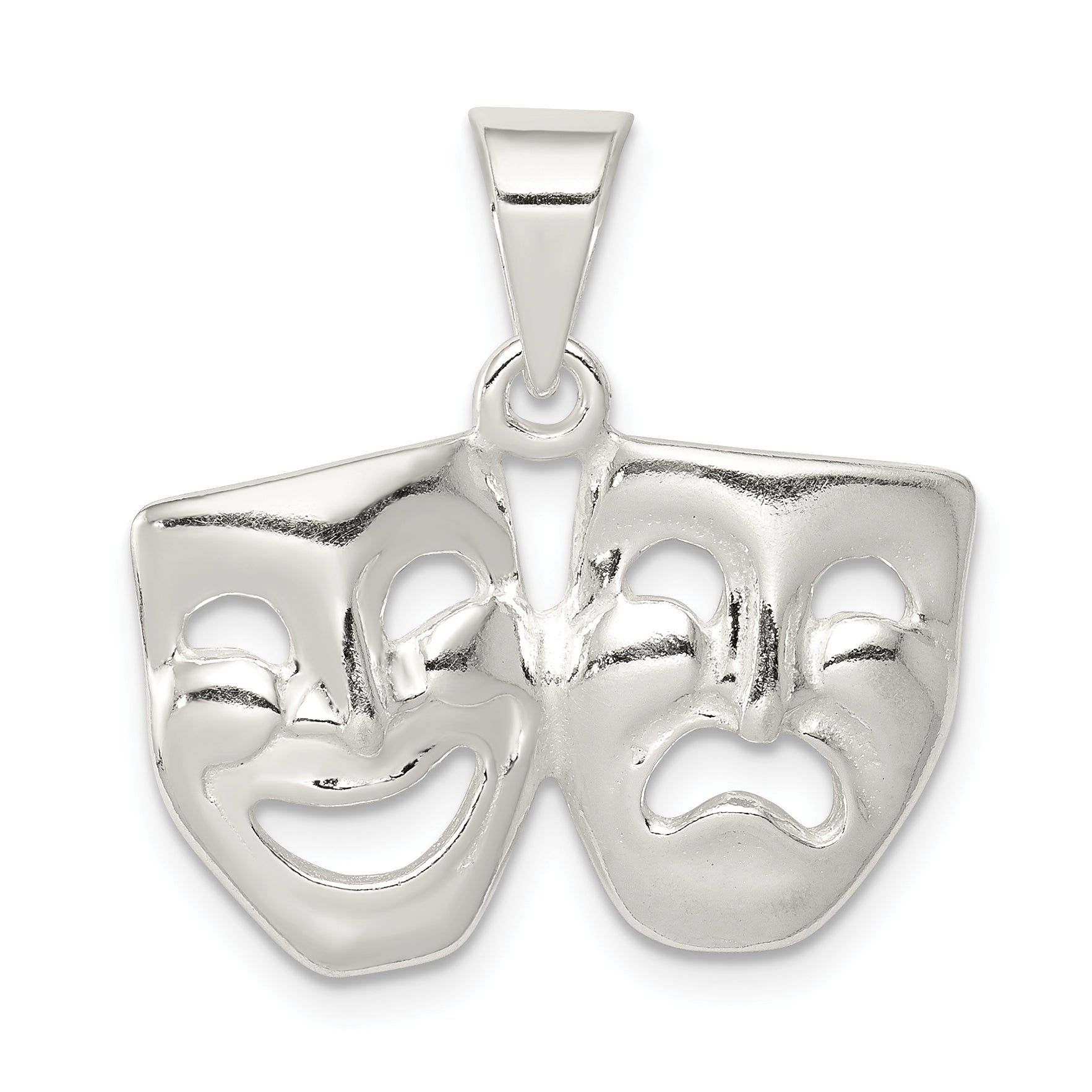 Sterling Silver Comedy/Tragedy Charm Main image