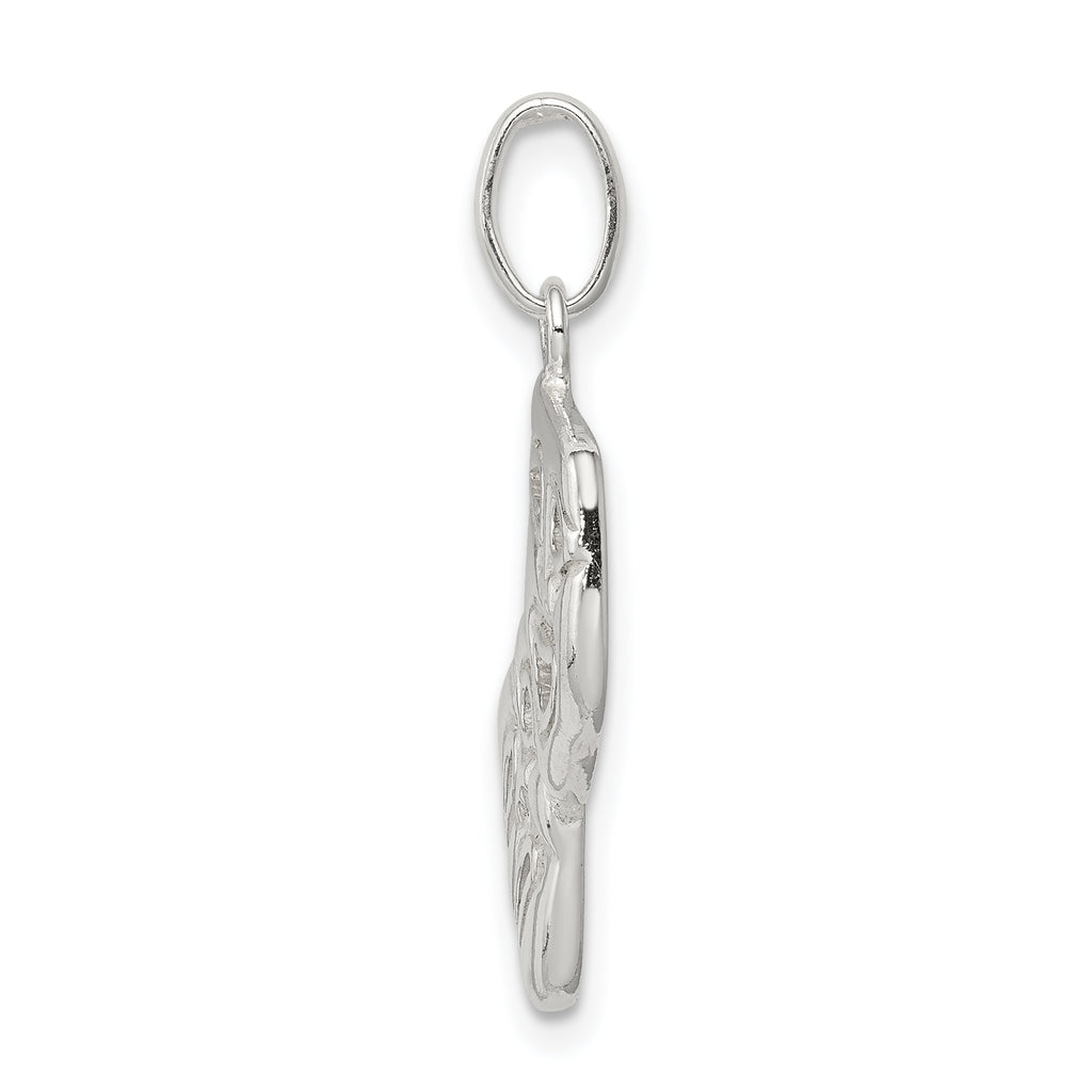Sterling Silver 925 Comedy/Tragedy Charm Polished Anti-Tarnish Pendant