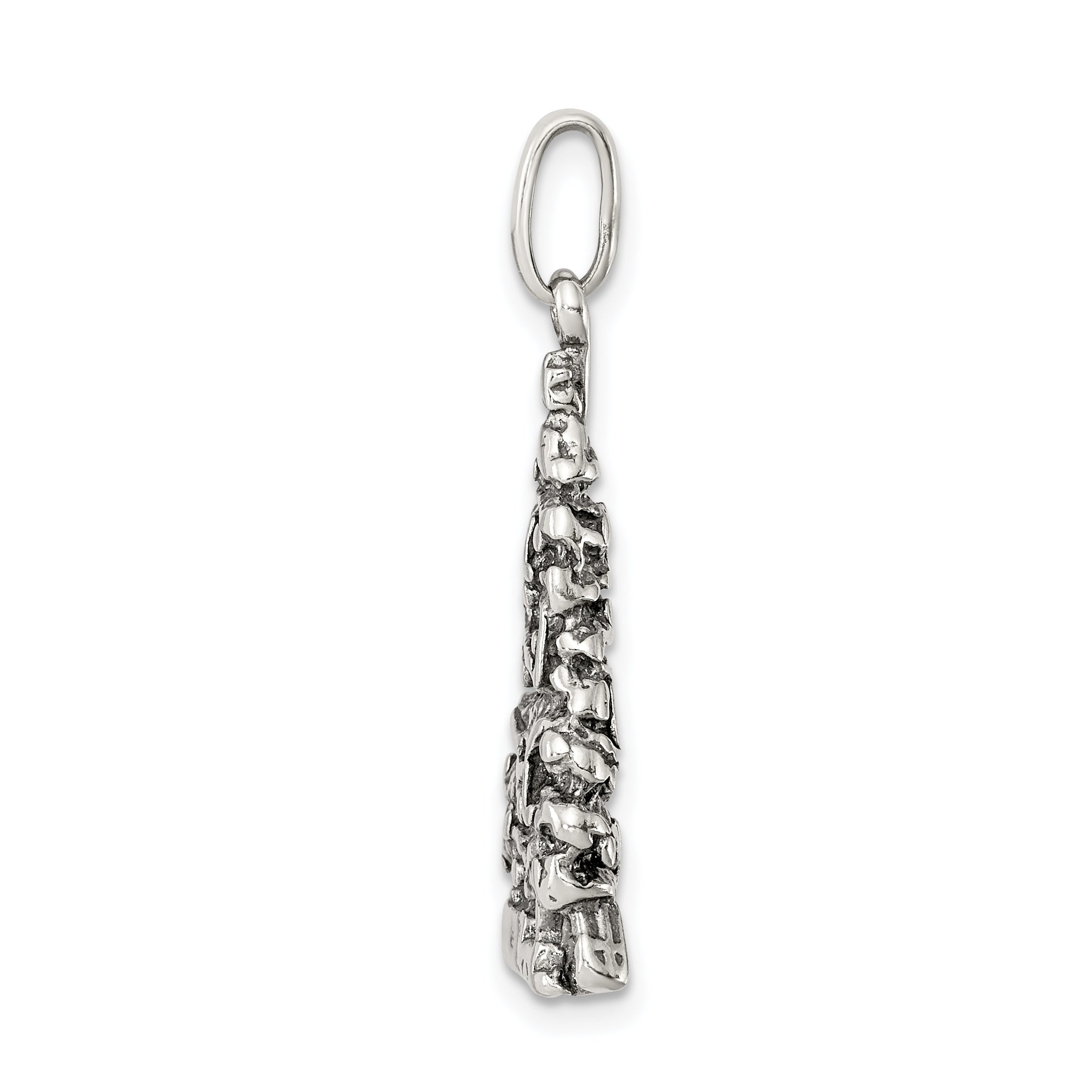 Sterling Silver 925 Christmas Tree Charm Antique Vintage Inspired Secondary image